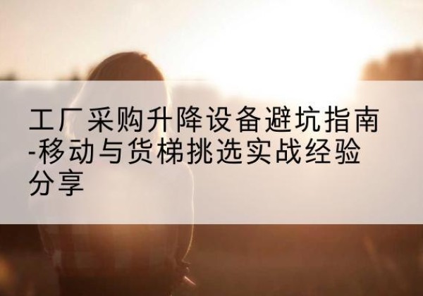 永安移动式升降机怎么选-工厂采购升降设备避坑指南-移动与货梯挑选实战经验分享